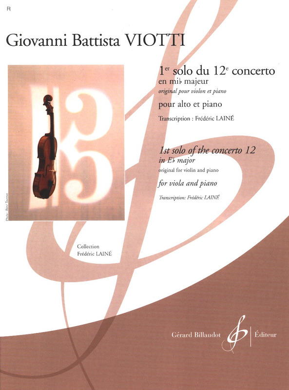 VIOTTI G.B. - PRIMER SOLO DEL CONCIERTO Nº12 DO MIb M VIOLA Y PIANO