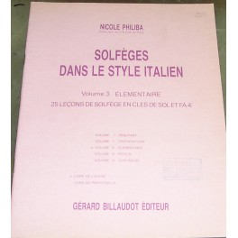 PHILIBA N. - SOLFEO ESTILO ITALIANO V.3 (SA) -(ALUMNO)