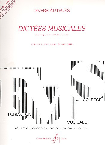JOLLET J.C. - DICTADOS MUSICALES V.3 PROFESOR -