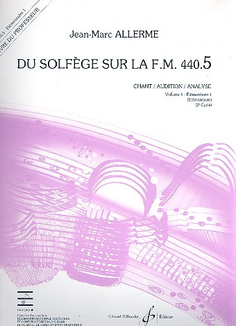 ALLERME J.M. - DU SOLFEGE SUR FM.440.5 V.5 PROFESOR -  (AUDICION-ANALISIS)