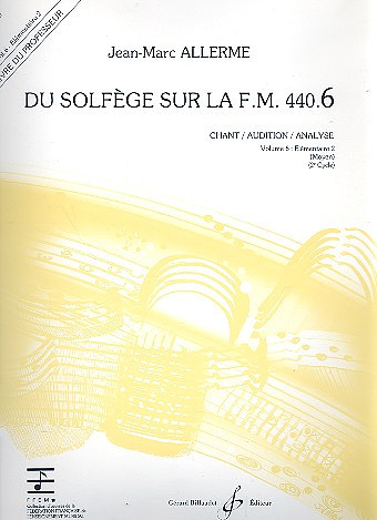 ALLERME J.M. - DU SOLFEGE SUR FM.440.6 V.6 PROFESOR -  (AUDICION-ANALISIS)