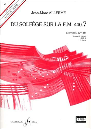 ALLERME J.M. - DU SOLFEGE SUR FM.440.7 V.7 ALUMNO -  (LECTURA-RITMO)