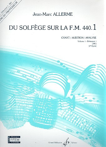 ALLERME J.M. - DU SOLFEGE SUR FM.440.1 V.1 PROFESOR -