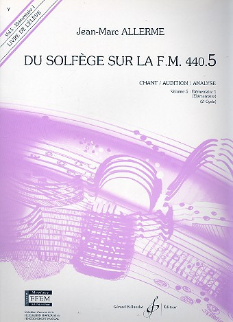 ALLERME J.M. - DU SOLFEGE SUR FM.440.5  V.5   ALUMNO - (AUDICION-ANALISIS)