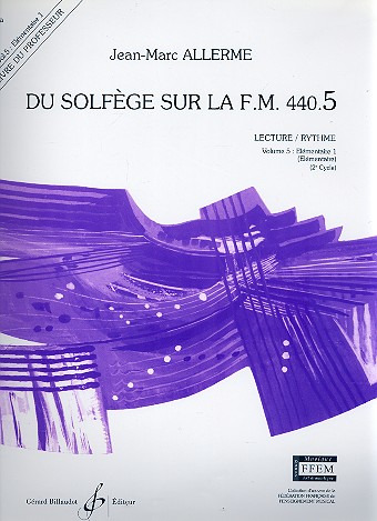 ALLERME J.M. - DU SOLFEGE SUR FM.440.5 V.5 PROFESOR - (LECTURA -RITMO)