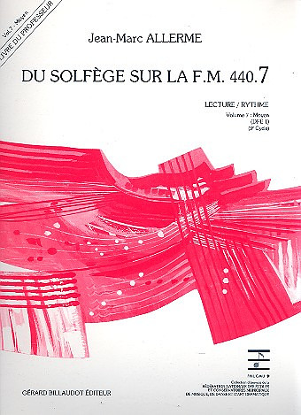 ALLERME J.M. - DU SOLFEGE SUR FM.440.7 V.7 PROFESOR - (LECTURA-RITMO)