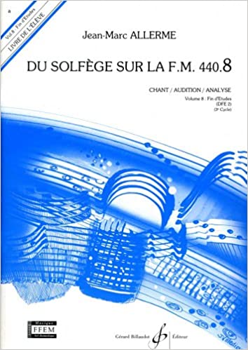 ALLERME J.M. - DU SOLFEGE SUR FM.440.8 V.8 ALUMNO - (AUDICION-ANALISIS)