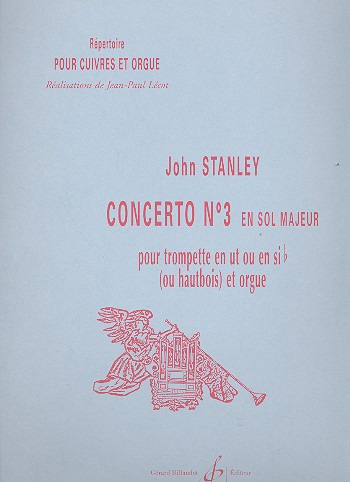 STANLEY J. - CONCIERTO Nº3 SOL M           TP(OB)/ORG -