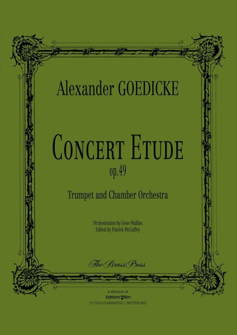 GOEDICKE A. - ESTUDIO DE CONCIERTO OP.49 (DO o SIb Y P)