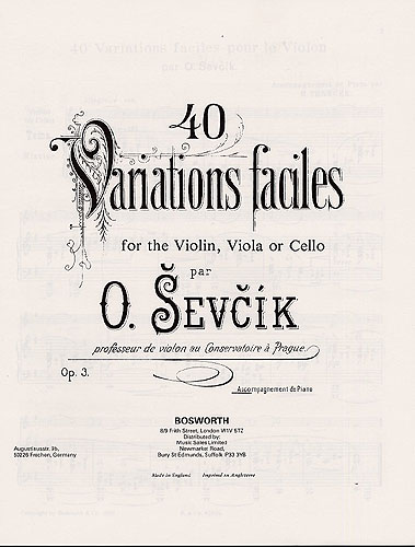 SEVCIK O. - VARIACIONES (40) OP.3 ACC. PIANO ( VL/CL/VIOLA)