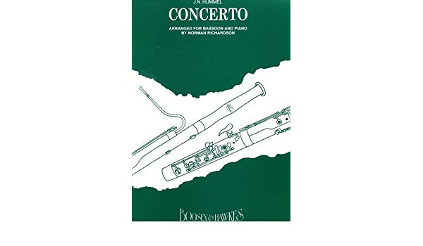 HUMMEL J.N. - CONCIERTO FA M -FAGOT Y PIANO