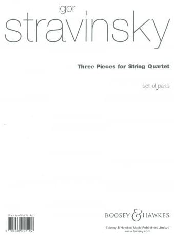 STRAVINSKY I. - PIEZAS PARA CUARTETO DE CUERDA (3) -