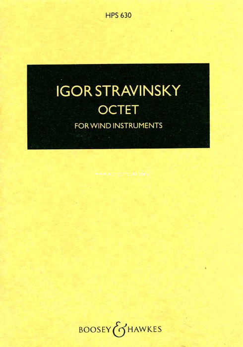 STRAVINSKY I. - OCTETO PARA INSTRUMENTOS DE VIENTO -( P.BOLSILLO)