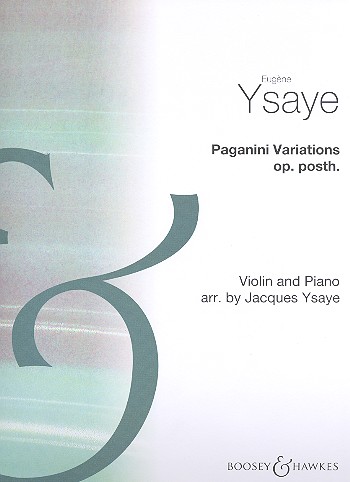 YSAYE E. - VARIACIONES PAGANINI OP.POSTUMO - VIOLIN Y PIANO