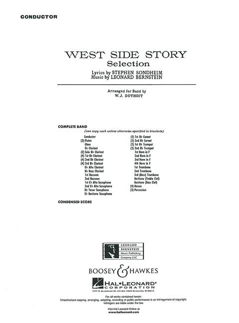 BERNSTEIN L. - WEST SIDE STORY SELECTIONS BANDA