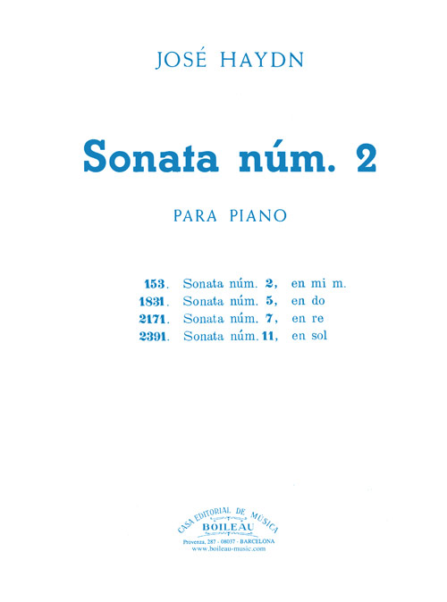 HAYDN.- SONATA Nº2 MI m (PIANO)