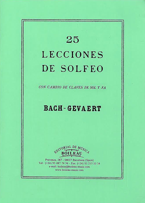 BACH-GEVAERT - LEECIONES DE SOLFEO (25) SOL Y FA