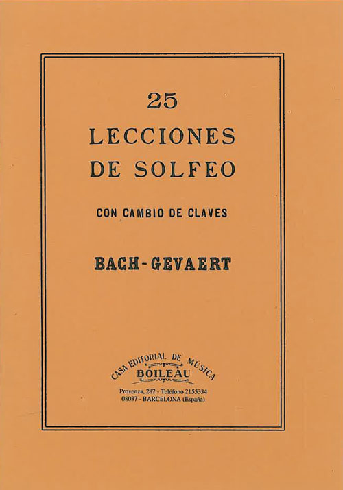 BACH / GEVAERT  - LECCIONES CAMBIO 7 CLAVES  (25)