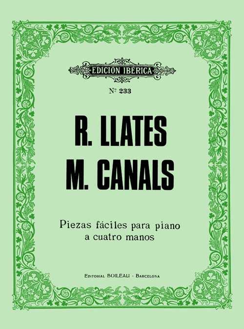 LLATES/CANALS. - PIEZAS FACILES PARA PIANO 4 MANOS