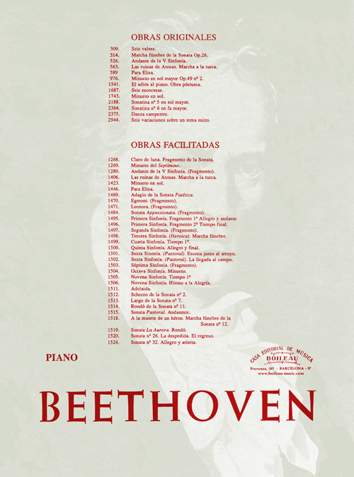 BEETHOVEN L.V. - SONATA Nº27 MI m - OP.90