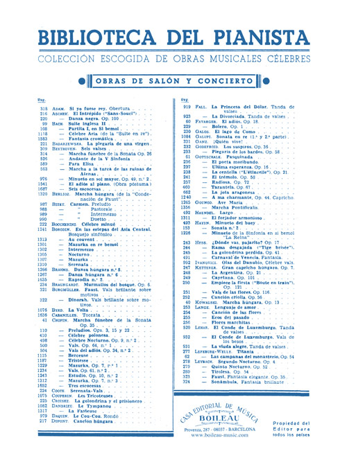 PONCHIELLI A. - DANZA DE LAS HORAS DE GIOCONDA -