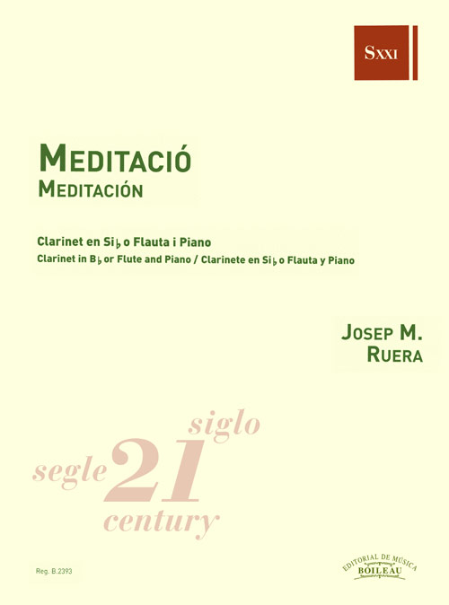 RUERA J.M. - MEDITACIO CLARINETE O FL. Y PIANO