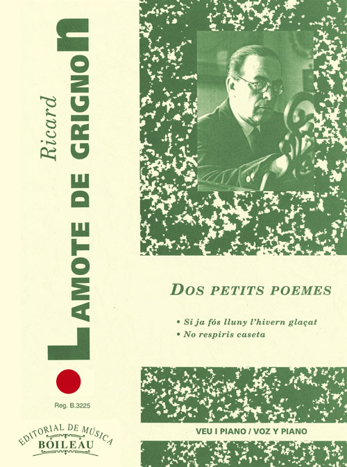 LAMOTE DE GRIGNON. - DOS PETITS POEMES