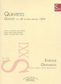 GRANADOS E. - QUINTETO OP.49 SOLm 1849