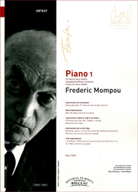 MOMPOU F. - OBRA PIANO V.1
