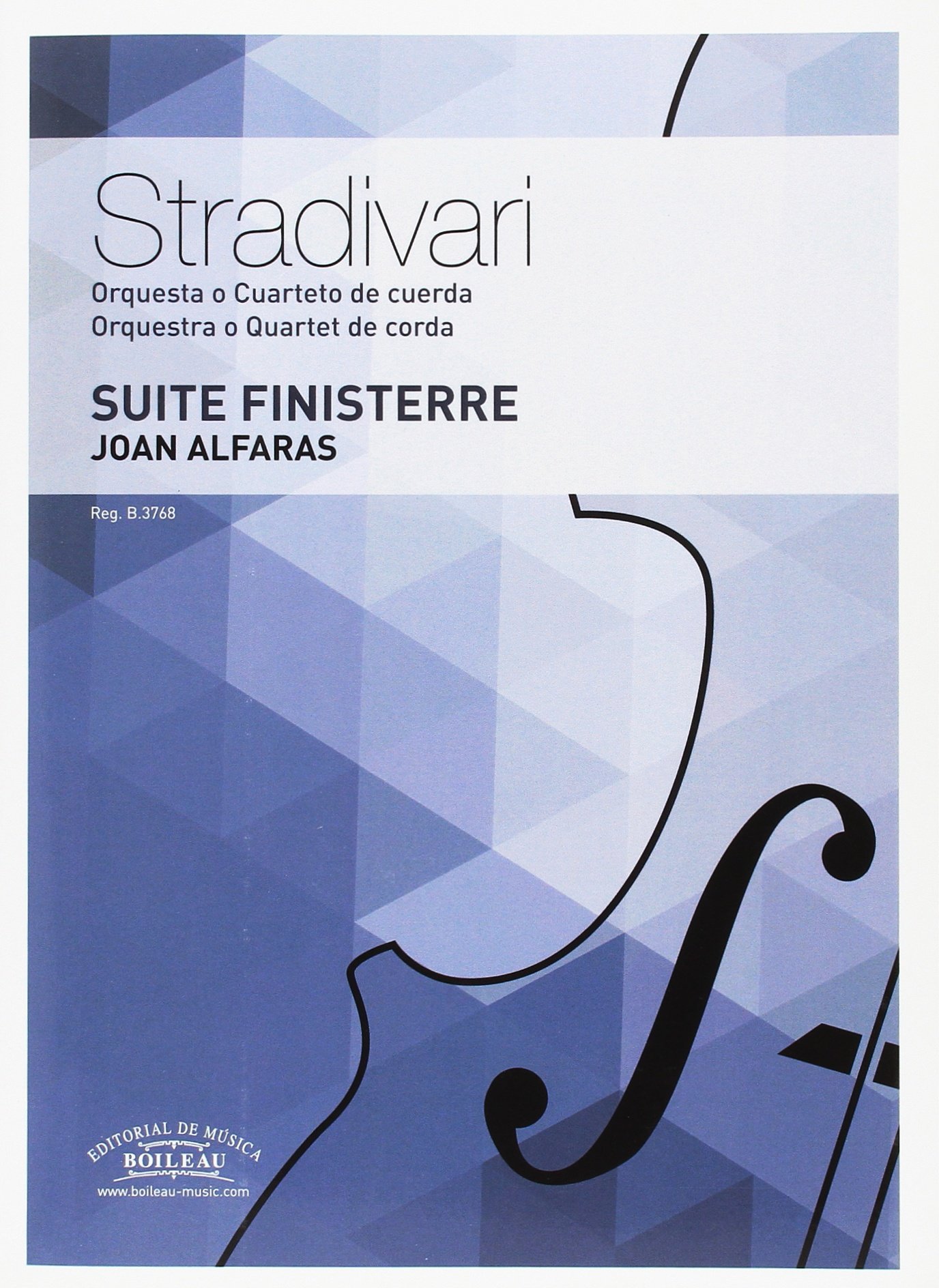 ALFARAS J. - STRADIVARI SUITE FINISTERRE (CTBJO/CELLO/V/VLA)