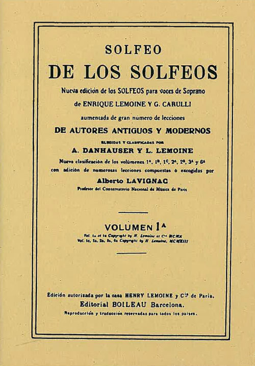 LEMOINE H. - SOLFEO DE LOS SOLFEOS V.1A (SA) -