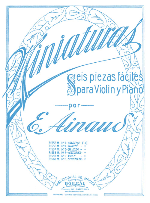 AINAUD E. - MINIATURAS Nº3 (GAVOTA) -