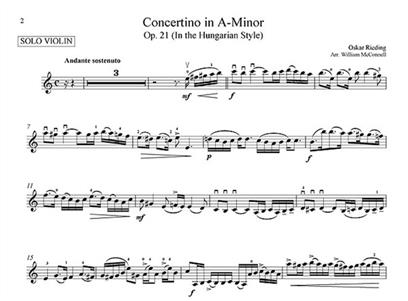 RIEDING O. - CONCERTINO LA m (1ª Y 3ª POSICION) - OP.21