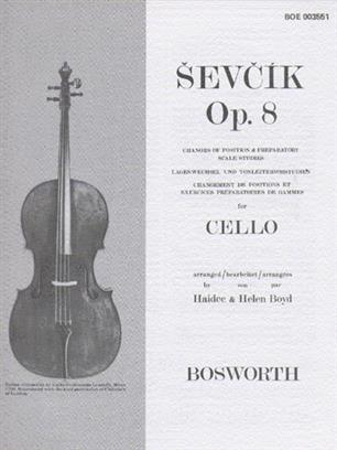 SEVCIK O. - CAMBIOS DE POSICION Y ESTUDIOS PREPARATORIO DE ESCALA - OP.8 (CELLO)