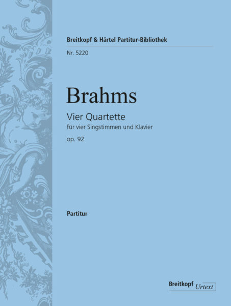 BRAHMS J. CUARTETO DE VOCES OP.92 (4)