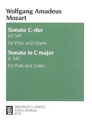 MOZART W.A. - SONATA DO M URTEXT - KV.545 (FLAUTA Y GUITARRA)