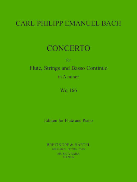 BACH C.P.E. - CONCIERTO LA m - WQ.166 (SC + PT)