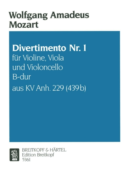 MOZART W.A. - DIVERTIMENTO Nº1 SIb M (PT)      V/VA/VC - KV.229 (439B)