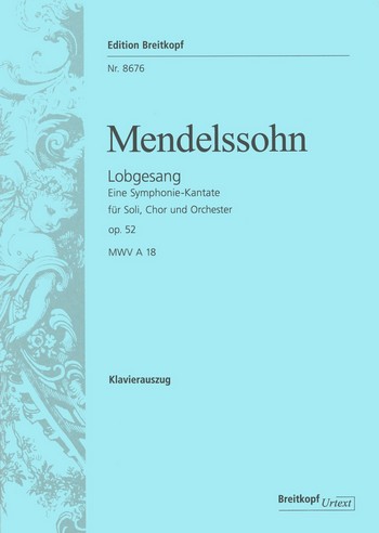 MENDELSSOHN F. - SINFONIA - CANTATA  Nº2 LOBGESANG - OP.52 - URTEXT