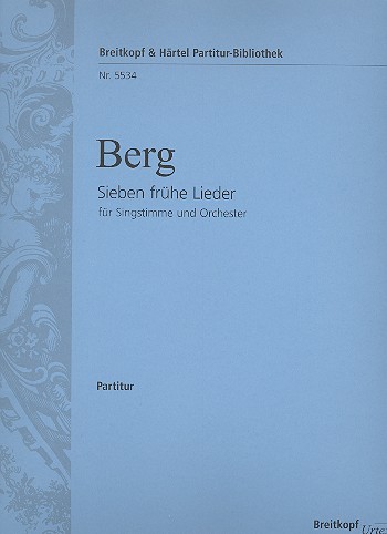 BERG A. - SIEBEN FRUHE LIEDER URTEXT