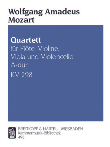 MOZART W.A. - CUARTETO LA M KV 298 (FL/V/VA/VC)