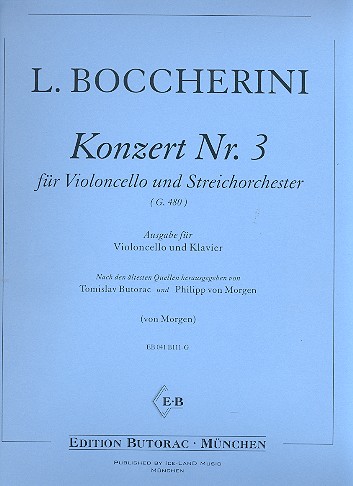 BOCCHERINI L. - CONCIERTO Nº 3 SOLM G480 VIOLONCHELO