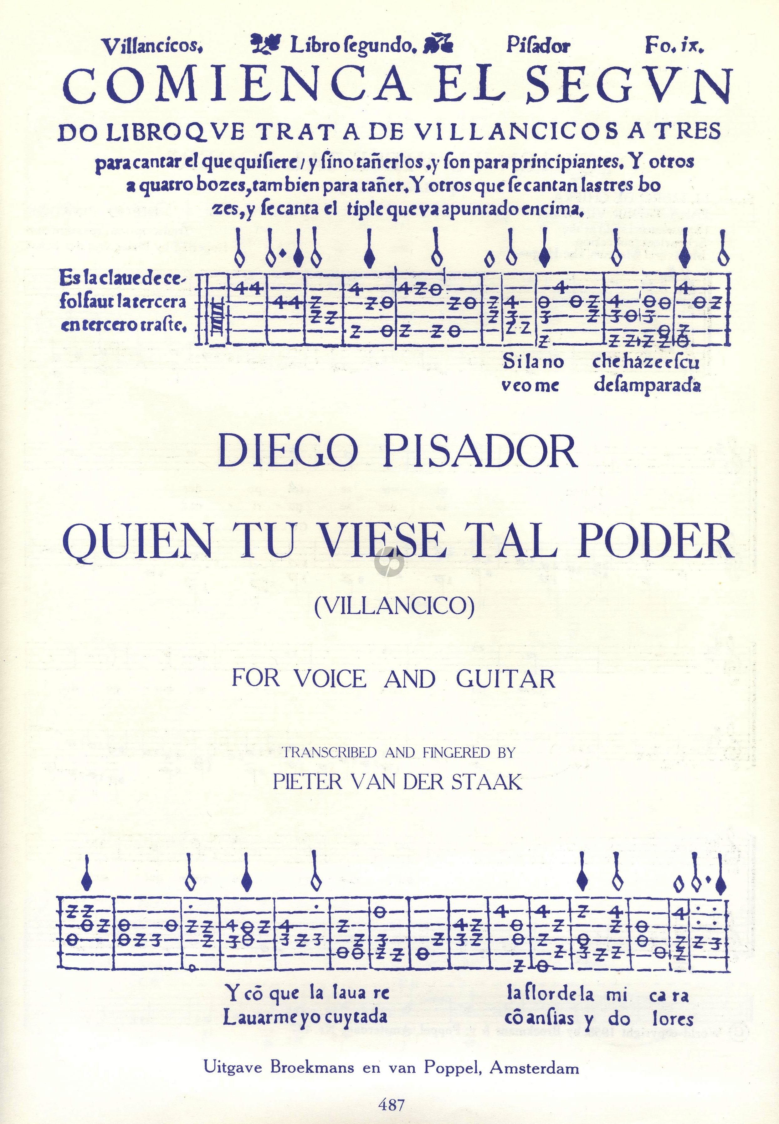 PISADOR D. - QUIEN TU VIESE TAL PODER (VILLANESCA)