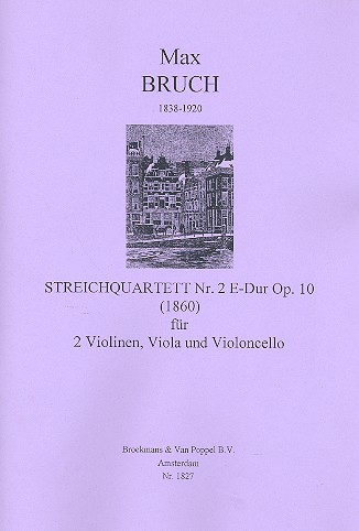 BRUCH M. - CUARTETO Nº 2 MI M OP.10   - 2V/VA/VC