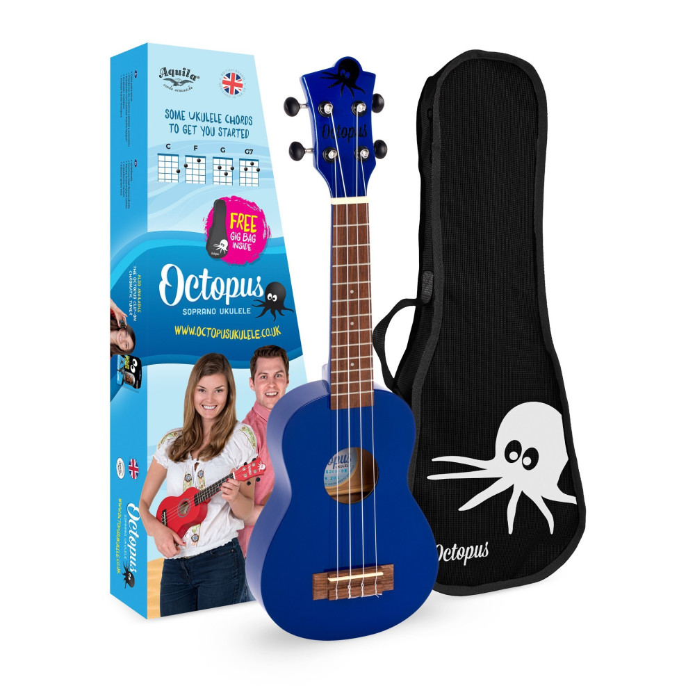 UKELELE SOPRANO - OCTOPUS UK-205DBS AZUL MARINO
