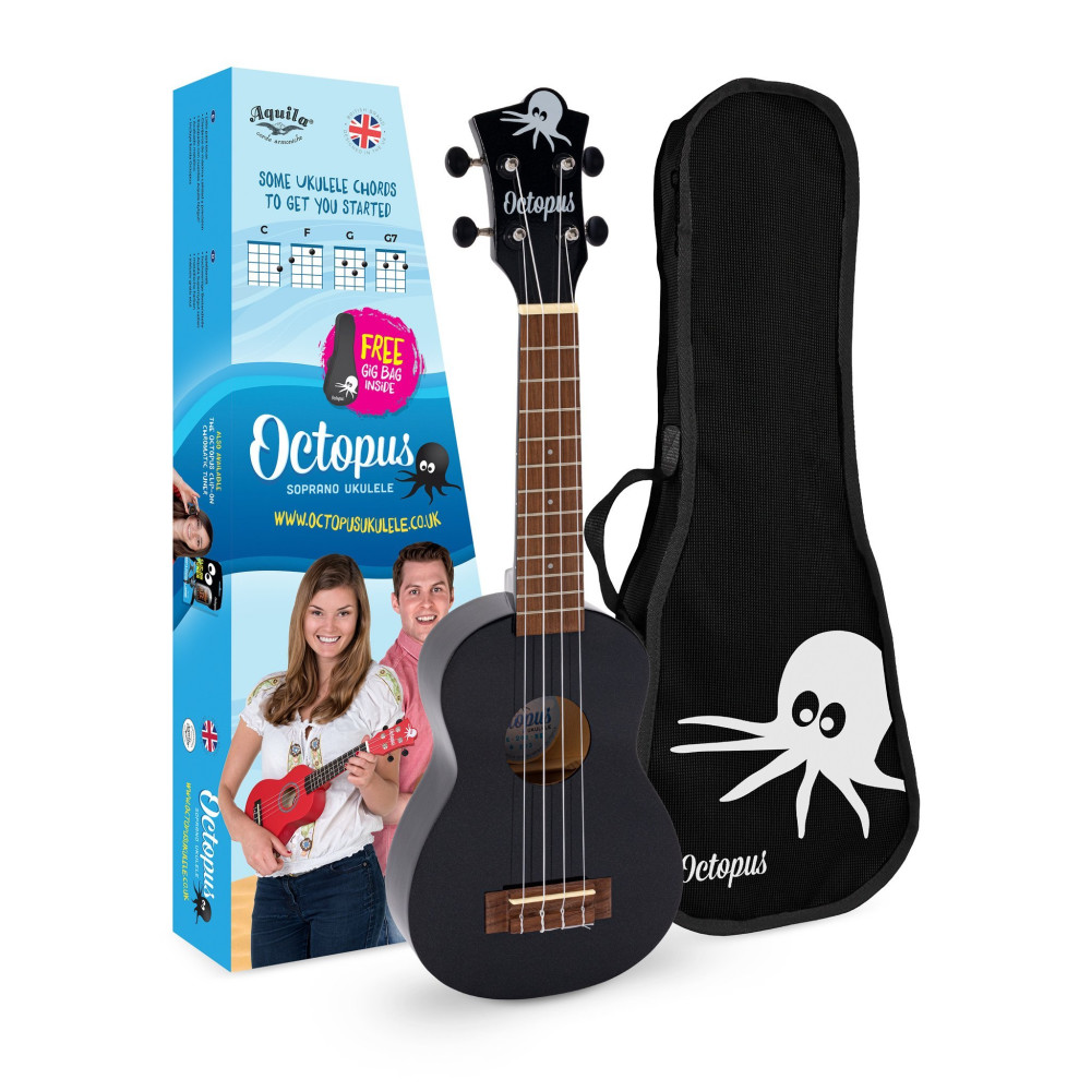UKELELE SOPRANO - OCTOPUS UK-205BKS NEGRO