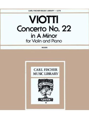 VIOTTI G.B. - CONCIERTO Nº22 LA m - (V/P)