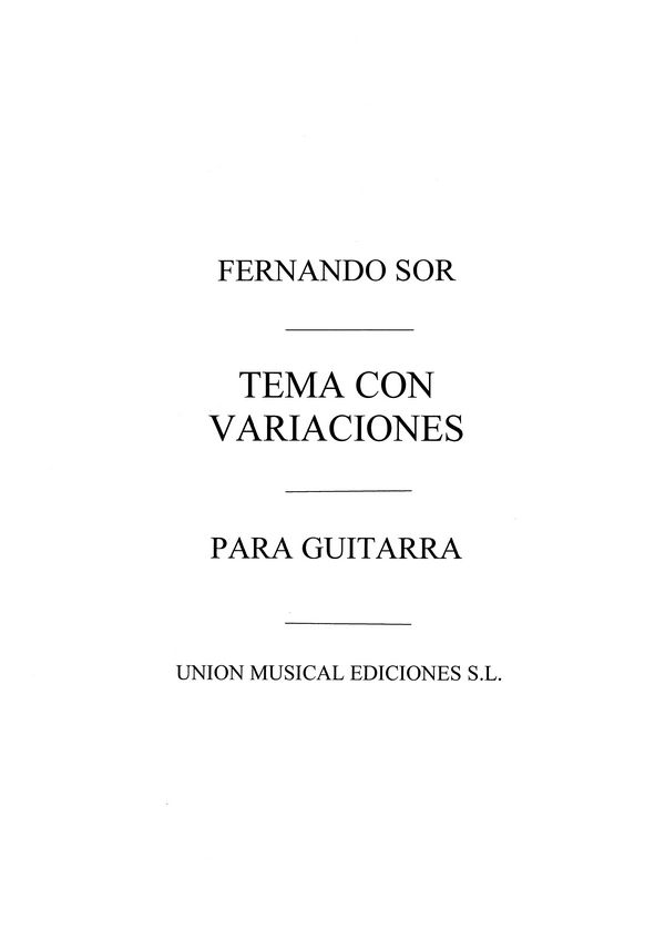 SOR F. - TEMA Y VARIACION /REV.SAINZ DE LA MAZA)