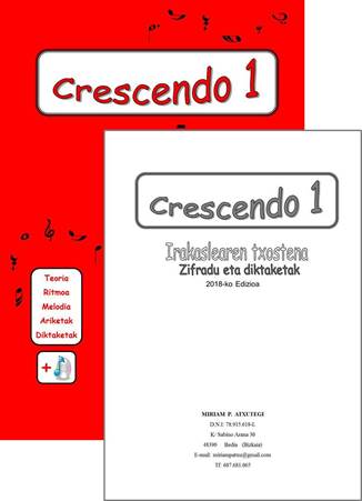 DE PRADO ATXUTEGI M. - CRESCENDO 1 PROFESOR (EUSKERA) +CD HIZKUNTZA MUSIKALA