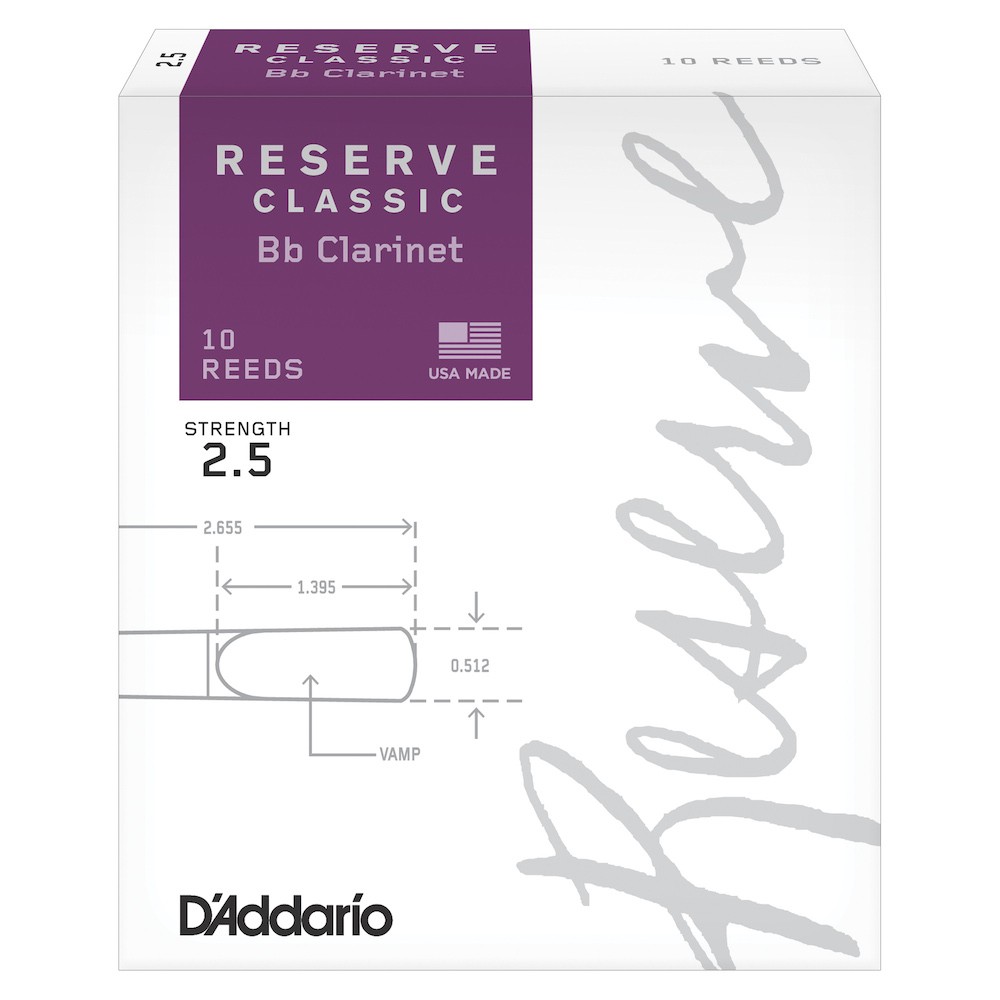 CAÑA CLARINETE - D´ADDARIO RESERVE CLASSIC 2.5